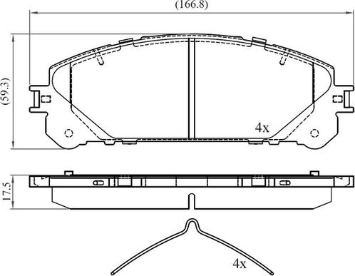 National NP3089 - Тормозные колодки, дисковые, комплект autosila-amz.com