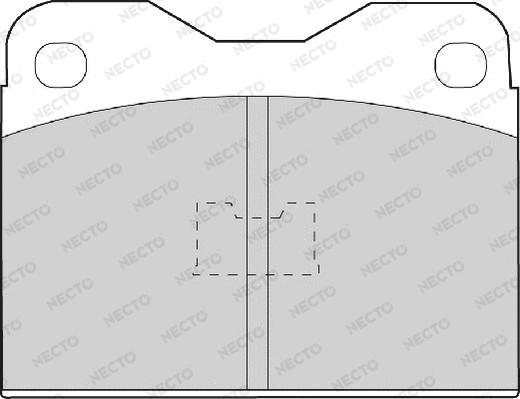 Necto FD446A - Тормозные колодки, дисковые, комплект autosila-amz.com