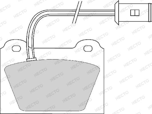 Necto FD459A - Тормозные колодки, дисковые, комплект autosila-amz.com