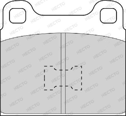 Necto FD451A - Тормозные колодки, дисковые, комплект autosila-amz.com