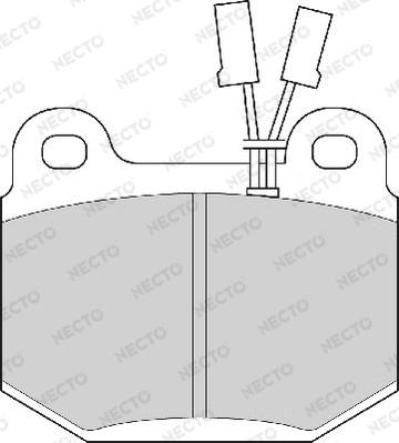 Necto FD466A - Тормозные колодки, дисковые, комплект autosila-amz.com