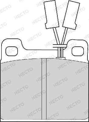 Necto FD4157A - Тормозные колодки, дисковые, комплект autosila-amz.com