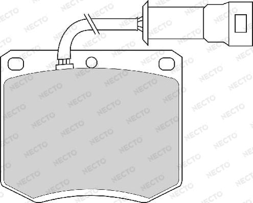 Necto FD4162A - Тормозные колодки, дисковые, комплект autosila-amz.com