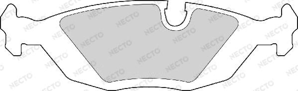 Necto FD412A - Тормозные колодки, дисковые, комплект autosila-amz.com