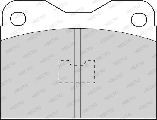 Necto FD489A - Тормозные колодки, дисковые, комплект autosila-amz.com