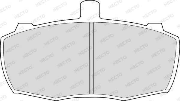 Necto FD580V - Тормозные колодки, дисковые, комплект autosila-amz.com
