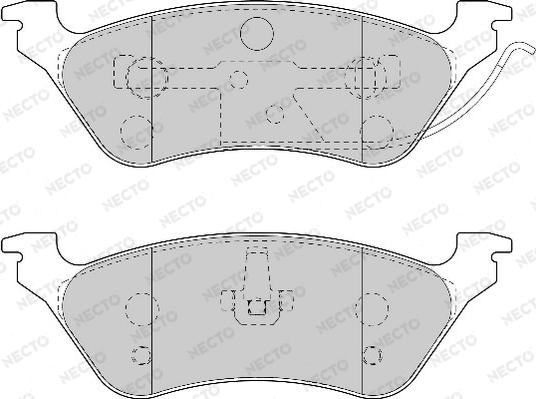 Necto FD6995A - Тормозные колодки, дисковые, комплект autosila-amz.com