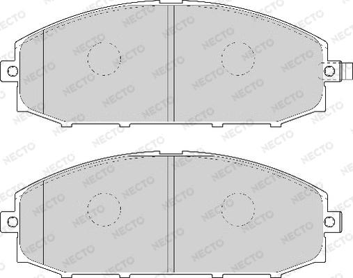 Necto FD6998A - Тормозные колодки, дисковые, комплект autosila-amz.com