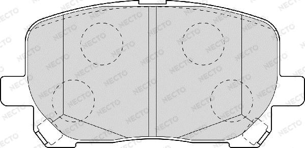 Necto FD6992A - Тормозные колодки, дисковые, комплект autosila-amz.com