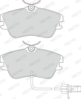 Necto FD6949V - Тормозные колодки, дисковые, комплект autosila-amz.com