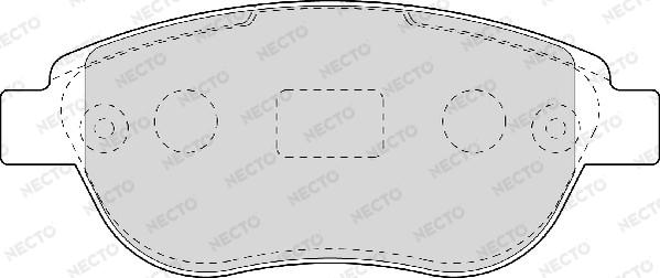 Necto FD6948A - Тормозные колодки, дисковые, комплект autosila-amz.com