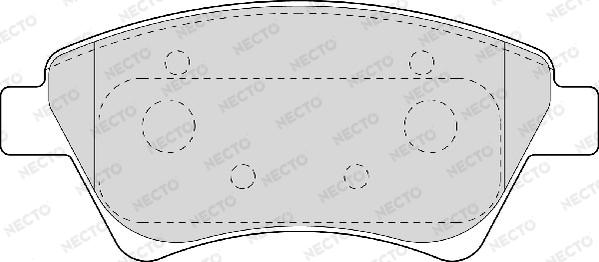 Necto FD6958A - Тормозные колодки, дисковые, комплект autosila-amz.com