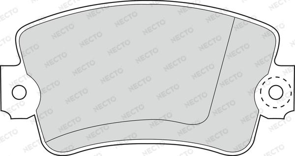 Necto FD690V - Тормозные колодки, дисковые, комплект autosila-amz.com