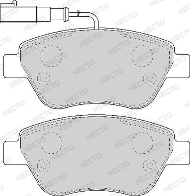 Necto FD6916A - Тормозные колодки, дисковые, комплект autosila-amz.com