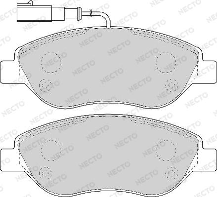 Necto FD6918A - Тормозные колодки, дисковые, комплект autosila-amz.com