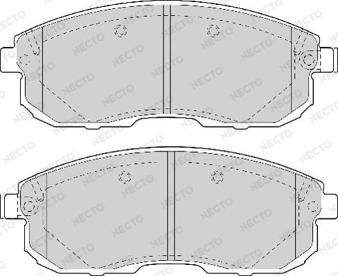 Necto FD6984A - Тормозные колодки, дисковые, комплект autosila-amz.com