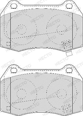 Necto FD6987A - Тормозные колодки, дисковые, комплект autosila-amz.com