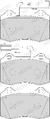 Necto FD6926A - Тормозные колодки, дисковые, комплект autosila-amz.com