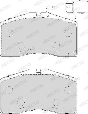 Necto FD6927A - Тормозные колодки, дисковые, комплект autosila-amz.com