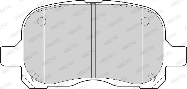 Necto FD6979A - Тормозные колодки, дисковые, комплект autosila-amz.com