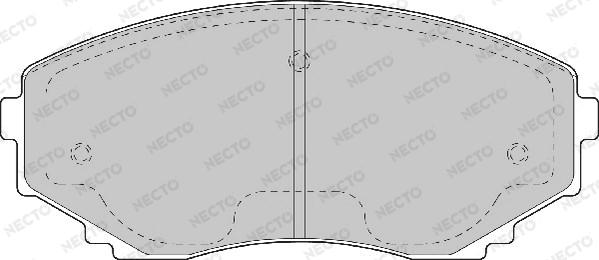 Necto FD6974A - Тормозные колодки, дисковые, комплект autosila-amz.com