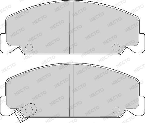 Necto FD6454A - Тормозные колодки, дисковые, комплект autosila-amz.com