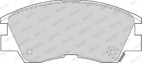 Necto FD6461A - Тормозные колодки, дисковые, комплект autosila-amz.com