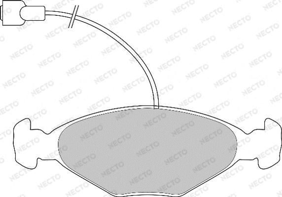 Necto FD6419A - Тормозные колодки, дисковые, комплект autosila-amz.com