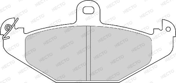 Necto FD6485A - Тормозные колодки, дисковые, комплект autosila-amz.com