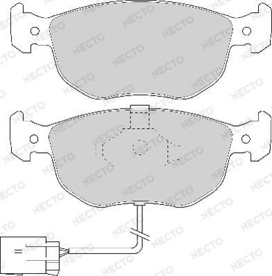 Necto FD6474A - Тормозные колодки, дисковые, комплект autosila-amz.com