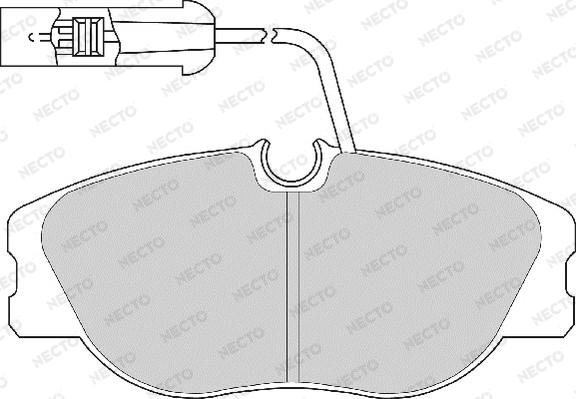 Necto FD6470A - Тормозные колодки, дисковые, комплект autosila-amz.com