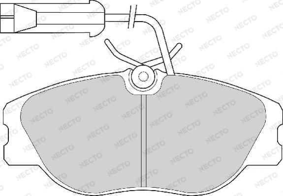 Necto FD6471A - Тормозные колодки, дисковые, комплект autosila-amz.com