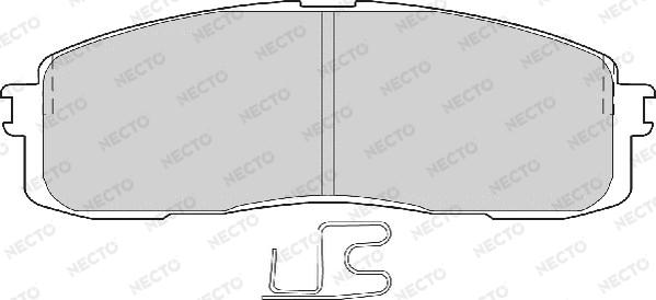 Necto FD6559A - Тормозные колодки, дисковые, комплект autosila-amz.com