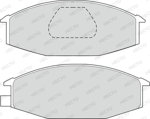Necto FD6552A - Тормозные колодки, дисковые, комплект autosila-amz.com