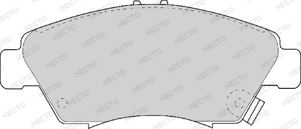 Necto FD6580A - Тормозные колодки, дисковые, комплект autosila-amz.com