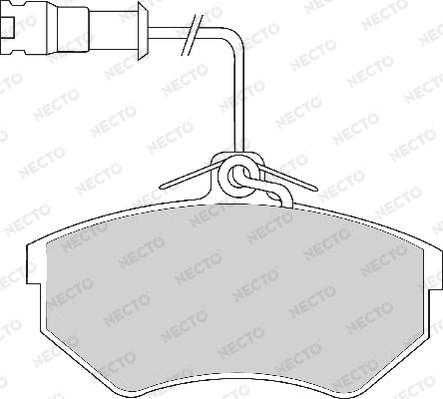 Necto FD6582A - Тормозные колодки, дисковые, комплект autosila-amz.com