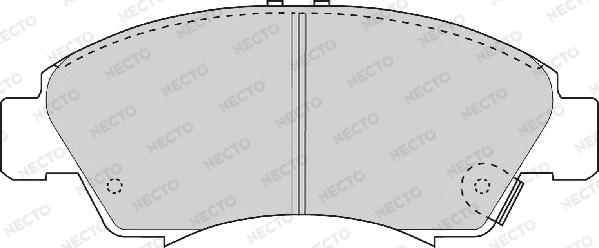 Necto FD6537A - Тормозные колодки, дисковые, комплект autosila-amz.com