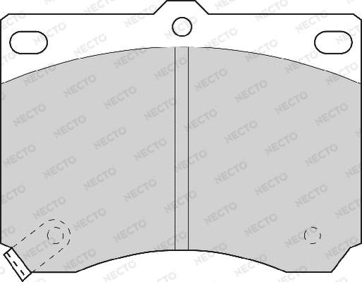 Necto FD6528A - Тормозные колодки, дисковые, комплект autosila-amz.com
