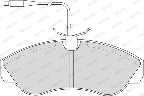 Necto FD6522V - Тормозные колодки, дисковые, комплект autosila-amz.com