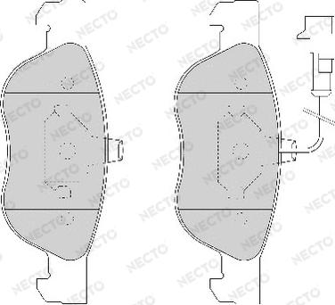 Necto FD6655A - Тормозные колодки, дисковые, комплект autosila-amz.com