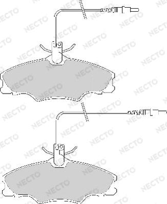 Necto FD6656A - Тормозные колодки, дисковые, комплект autosila-amz.com