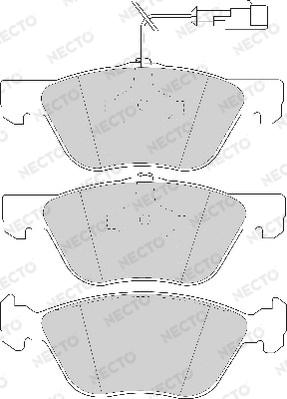 Necto FD6653A - Тормозные колодки, дисковые, комплект autosila-amz.com