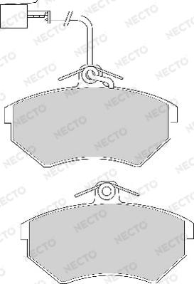 Necto FD6662A - Тормозные колодки, дисковые, комплект autosila-amz.com