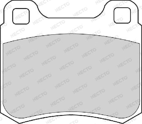 Necto FD6608A - Тормозные колодки, дисковые, комплект autosila-amz.com