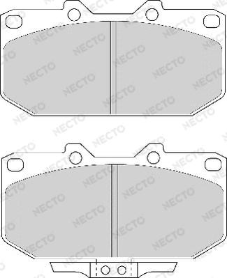 Necto FD6610A - Тормозные колодки, дисковые, комплект autosila-amz.com