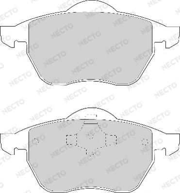 Necto FD6632A - Тормозные колодки, дисковые, комплект autosila-amz.com