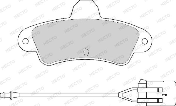 Necto FD6624A - Тормозные колодки, дисковые, комплект autosila-amz.com