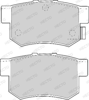 Necto FD6625A - Тормозные колодки, дисковые, комплект autosila-amz.com