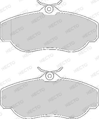 Necto FD6627A - Тормозные колодки, дисковые, комплект autosila-amz.com