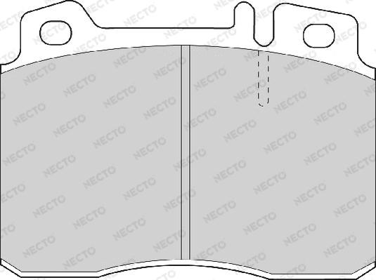 Necto FD6674A - Тормозные колодки, дисковые, комплект autosila-amz.com